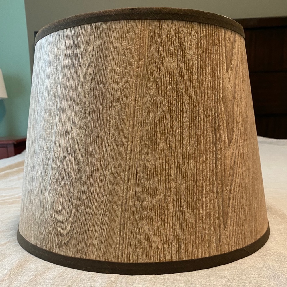 Wood Look Large Lamp Shade